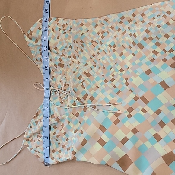 Express Size 3/4 Halter Style Slip Dress, Excellent Condition, Muted Pastels - Picture 6 of 12